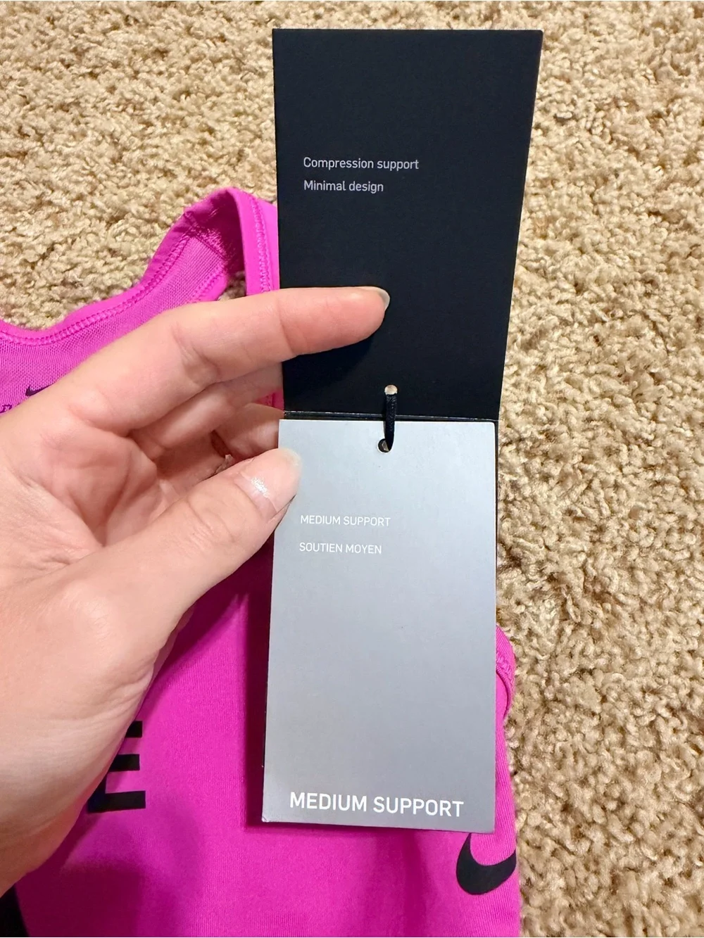 Nike Pink & Yellow Racerback Sports Bra